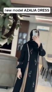 Anzera Dress Wanita Kondangan Elegan Hijab Gamis Terbaru 2025 Kekinian Remaja Viral  best seller COD