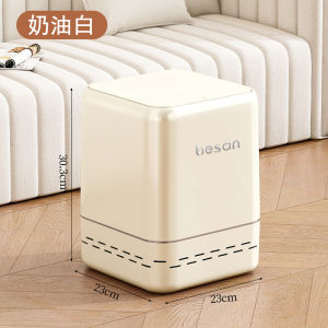 Large Capacity Air Pressure Suction Trash Can Kitchen Bathroom Bedroom Home Use Square Press Type Cover Bag Included