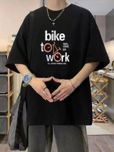 Áo Thun Cotton Nam Tay Ngắn Mùa Hè Thường Ngày Dáng Rộng Cỡ Lớn Tay Lửng Áo Chui Đầu in Họa Tiết Thời Trang Thường Ngày