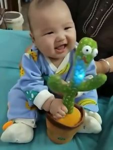 Dancing Cactus Repeat Talking Toy Electronic Plush Toys Can Sing Record Lighten USB Charging Early Education Funny Gift