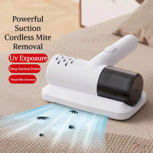 Wireless Handheld Vacuum Cleaner USB Charging Powerful Suction Portable Mite Remover for Bed Sofa Car Cleaning