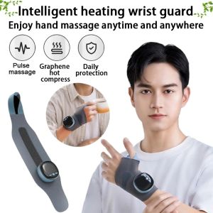 New EMS Smart Heated Wrist Massager with 5 Heat Levels and 3 Vibration Massage Levels Conveniently removable and breathable wrist strap Suitable for home and office use.
