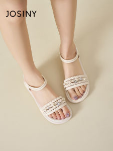 Josiny | Soft and Comfortable White Summer Sandals