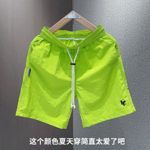 Quần Short Nam Mùa Hè 2024 Quần Dài Năm Điểm Thể Thao Bãi Biển Rộng Rãi Thường Ngày Màu Trơn Đơn Giản Đa Năng Quần Dài Vừa Phải