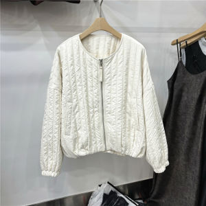 Shalldoer | Loose Short Cotton Coat For Petite Women Long Sleeves