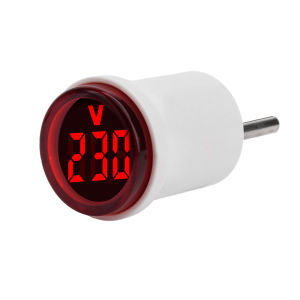 Aideepen | Đồng Hồ Đo Điện Áp Kỹ Thuật Số LED 50-500V Máy Đo Điện Áp Mini Hình Tròn Với Phích Cắm EU Màu đỏ/Trắng/Xanh dương/Xanh lá/Cam