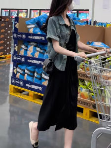 Internet Hot Denim Shirt Short Short-Sleeved Coat Shirt Womens Summer Thin Outer Match Retro Design Blouse