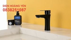 Vòi Rửa Mặt Lavabo Lạnh đen 100% inox 304 đặt trên thành lavabo đảm bảo không rỉ sét