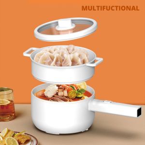 1.8L Large Capacity Electric Cooker Non-Stick Hot Pot with Steamer Dual Use Electric Stove Multifunctional Household Pot [Local Seller]