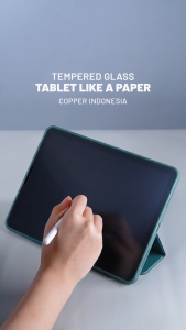 COPPER for Apple iPad Gen 7/8/9/10/11/Pro/Air/Pro/Mini/3/4/5/6/7 - M1/M2/M3/M4/A16/A17 - 8.3/10.2/10.9/11/13  – Premium Tempered Glass feels like a paper Screen Protertor – Antigores Kaca Tab / iPad / Tablet