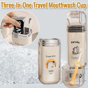 Multifunctional Wash Cup Set 3in1 Storage Portable Travel Dentalware Mouthwash Cup