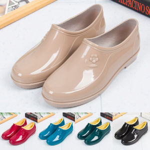 Warm Flat Slip-Resistant Short Rain Boots