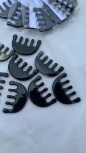 Lược sừng 5 răng đầu tròn (Size: 8cm) -Chải thông kinh lạc/ Massage lưu thông khí huyết- Tuấn Đức Mỹ Nghệ