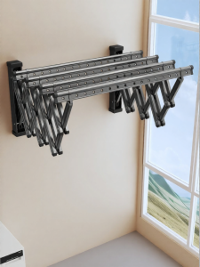 MINGZHI | Space-saving Foldable Retractable Side Wall Mounted Drying Rack