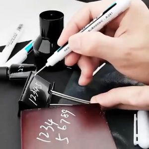 White Paint Pen Marker Pen Waterproof Permanent Oily Pens Wood Rock Glass  Leather Stone Metal Ceramic Marker Pen