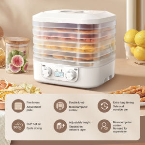 5 Layer Fruit Dehydrator Household Vegetable Herb Meat Drying Machine Snacks Small Food Dryer Good Package Air Dryer