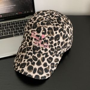 Women s Letter Embroidered Leopard Print Baseball Cap Millennial Style Protective For Spring Summer Autumn Winter