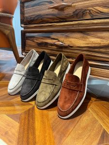 Pure Leather Soft Upgraded Casual Shoes Breathable Slip-On Loafers Flat Heel Korean Style Fashion Mens Footwear Spring Autumn