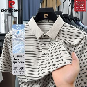 Pierre Cardin | Áo Polo Ngắn Tay Sọc Mỏng Icy Silk Cho Nam