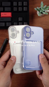 Ringke Fusion Thẻ Tương Thích Với iPhone 16 Cộng Với Trường Hợp Cover Quay Lại Cứng trong suốt Trở Lại mềm linh hoạt Ốp điện thoại TPU Với Được Xây Dựng Trong đồ kẹp thẻ mỏng Ví chống xước Hình Thức Tự Nhiên