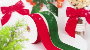 10 Yard Wide Christmas Velvet Ribbon Luxiv 2 in Single Face Ribbon for Wrapping Satin Dark Green Velvet Ribbon Decoration Christmas Wedding Wide Velvet Ribbon (Red)