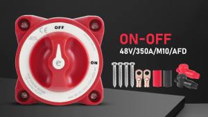 For Camper RV Truck Boat Caravan 2 Position Stud M10 Battery Switch Kit Includes AFD 48V DC 350A e-Series On Off Battery Switch
