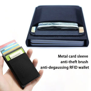 Ultra-Thin Aluminum Automatic Pop-Up Smart Wallet Mini Rfid Credit Card Bank Card Holder A