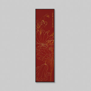 New Chinese Style Living Room Decorative Painting Lotus Fragrance Fills the Hall Restaurant Private Room Relief 3D Painting Multi-Panel Hanging Artwork