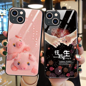 เคสโทรศัพท์ซิลิโคนป้องกันแบบเต็มจอสำหรับ Apple 13 pro Mini ป้องกันการตกหล่น ดีไซน์น่ารัก สำหรับผู้ชายและผู้หญิง คู่รัก