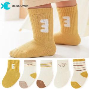 Denosim 5 cái/bộ Dễ Thương vớ trẻ em Phim Hoạt Hình xuân thu mềm cho trẻ sơ sinh Cotton vớ ngắn Cho Cậu Bé nữ thường ngày Trẻ Em tất dệt bằng chất liệu đàn hồi