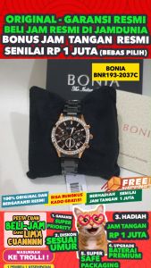 JAM BONIA ORIGINAL - BONIA BNR194 - 2037C BONIA BNR194 2037C - CHRONOGRAPH - WOMEN CT - STAINLESS STEEL - BLACK ROSE GOLD - JAMDUNIA/JAM DUNIA JD18