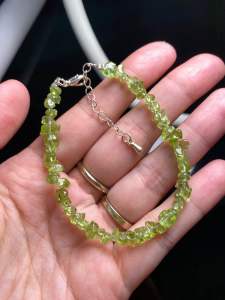 [BRACELET] Vòng tay Peridot freeform xanh lá tự nhiên - Natural Peridot freeform @gocdoquyen