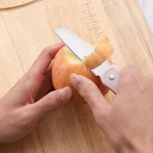 Pisau Dapur Lipat Stainless Steel Buah Sayur Mini Knife Portable Praktis Tajam Pengupas Kulit Anti Karat Iris Potong