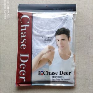 Mens Deer Chasing Vest Summer Simplicity White Knitted Fabric Pure Cotton Breathable Rib Stretch One-Piece Cotton Hurdle 2308