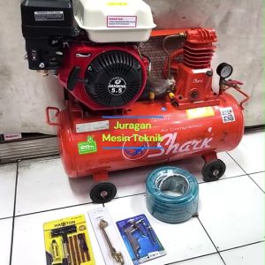 Mesin Kompresor Shark 1/4 HP & Mesin Penggerak Bensin - Lazada
