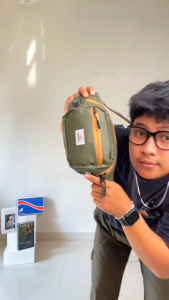 Tas Selempang Kecil Pria Waistbag Pinggang Cowok bahan Waterproof Anti Air Premium Kuat Awet TL 705