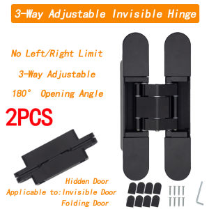 2PCS Invisible Door Hinges Hidden Door Hinges Hidden Adjustable Cross Wooden Door Outward Opening Hidden Door Hinges
