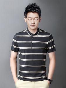 ROMON | เสื้อโปโลคอปกแขนสั้นผ้าฝ้ายแท้ RoMont เสื้อยืดลายทางบางสำหรับผู้ชาย ฤดูร้อน แฟชั่นธุรกิจลำลอง เสื้อผ้าผู้ใหญ่