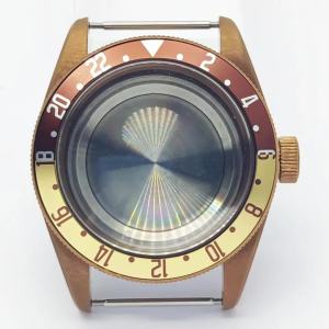 RICHUS NH35 Case 41mm Brown Watch Case Aluminum Bezel Fit NH35 NH36 ETA2824 PT5000 Miyota8215-DG Movement Watch Accessories