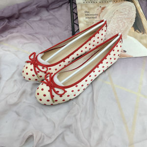 Export New Product ~ Spanish Red Ballet Slipper Long Standing Shoes Beef Tendon Soft Bottom Bowknot Spring Shoes Women