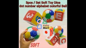 3pcs/Set Soft Toy Dice Dot Number Alphabet Colorful Ball ( Mainan Lembut Dadu Nombor Titik Abjad Bola Berwarna-warni ) Soft Toys Dice Numbers Letters Dice - Lazada