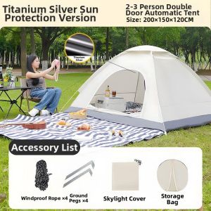 LIWAN | 3-4 Person Sunscreen Automatic Camping Tent