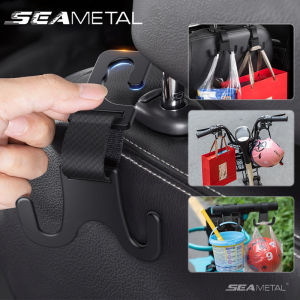 SEAMETAL ghế xe hơi móc tấm tựa đầu ghế sau Móc Đôi chủ đa chức năng không Giày trẻ em có miếng dán phổ quát cho xe lưu trữ