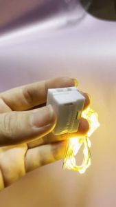 Dây đèn led đom đóm 2m MÀU VÀNG kèm pin có 3 chế độ ánh sáng chống nước màu sắc trang trí sinh nhật Noel - Tiệm của Nọng