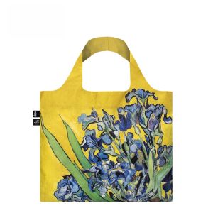 Loqi Fashionable Large Capacity Shopping Bag Eco-friendly Foldable Lightweight Storage Personal Bag Van Gogh Series Polyester Fiber