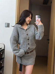 XUECAIQI | Trendy Korean Style Knit Dress Set