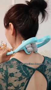 Multifunctional Manual Six-wheel Neck Massager Massage Relieve Roller Massage Too