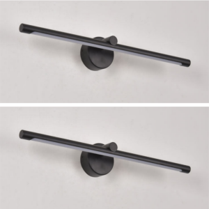 Modern Black Linear LED Vanity Light Minimalist Wall Sconce for Bathroom Mirror Cabinet Bedroom Living Room