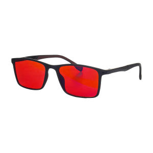 SHINU | SHINU Blue Light Blocking Orange Lens Glasses Men Improve Insomnia Better Sleep Glasses Red Lens Square Frame 143mm