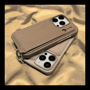 Yezhong Phone Case Leather Wristband Anti-fall Fashion Creative Protection New Model 15 14 pro Max 13 pro 12 pro 11